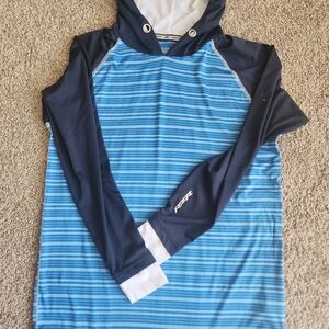 Kids Long Sleeve Striped Hoodie - Blue POLARIS RZR